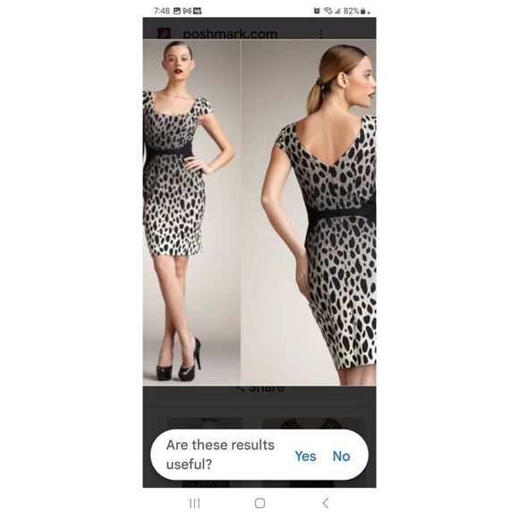 JAY GODFREY  classy sophisticated  Animal Print short cap sleeve Dress - Picture 2 of 11
